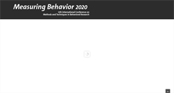 Desktop Screenshot of measuringbehavior.org